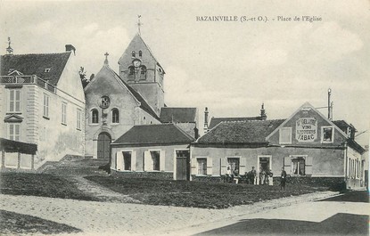 / CPA FRANCE 78 " Bazainville, place de l'église"