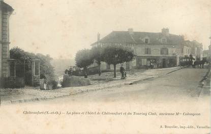 / CPA FRANCE 78 "Châteaufort, la place et l'hôtel de Châteaufort et du touring club"