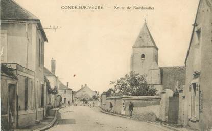 / CPA FRANCE 78 "Condé sur Vègre, route de Rambouillet"