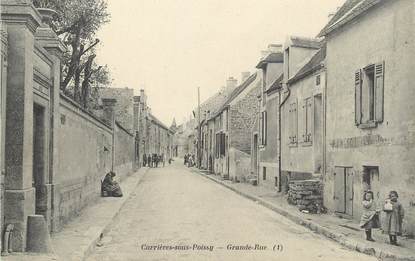 / CPA FRANCE 78 "Carrières sous Poissy, grande rue"