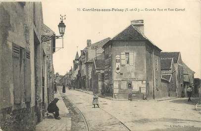 / CPA FRANCE 78 "Carrières sous Poissy, grande rue et rue Carnot"