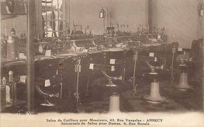 CPA FRANCE 74 "Annecy, Coiffeur, rue Royale"