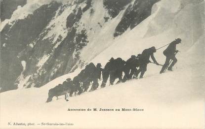 CPA FRANCE 74 "Chamonix, Ascension de M. Jenssen au Mont Blanc"