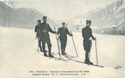  CPA FRANCE  74 "Chamonix, concours international de ski 1908"