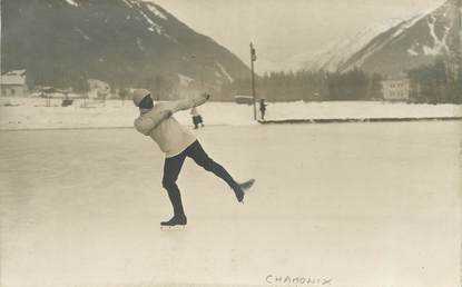 CARTE PHOTO FRANCE   74 "Chamonix Mont Blanc, patinage artistique " 