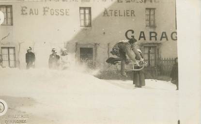 CARTE PHOTO FRANCE   74  "Chamonix Mont Blanc, la luge"