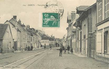 CPA FRANCE 28 "Dreux, vue prise rue Saint Thibault"