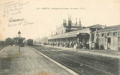 CPA FRANCE 28 "Dreux, la gare"  / TRAIN