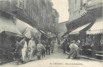 / CPA FRANCE 87 "Limoges,  rue de la Boucherie"