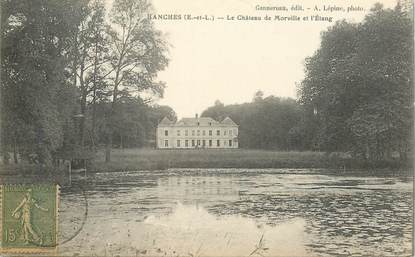 CPA FRANCE 28 "Hanches, le chateau de Morville et l'Etang"