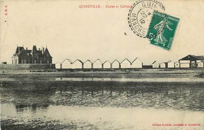 CPA FRANCE 50 "Quinéville, Chalet et cabines"