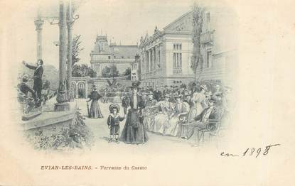 CPA FRANCE 74 "Evian les Bains,  la terrasse du casino"