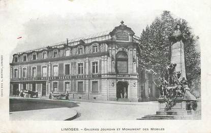 / CPA FRANCE 87 "Limoges, galeries Jourdan et monument des mobiles"