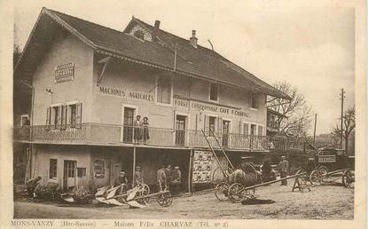 CPA FRANCE 74 "Mons Vanzy, Maison Félix charvaz, Machines agricoles"