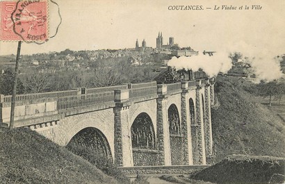 CPA FRANCE 50 "Coutances, le viaduc et la ville"