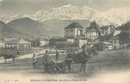 74 Haute Savoie CPA FRANCE 74 "Sallanches et le Mont Blanc, vue prise du champ de foire"