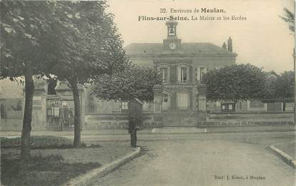 / CPA FRANCE 78 "Flins sur Seine, la mairie et les écoles"