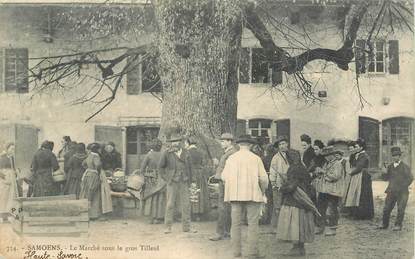 CPA FRANCE 74 "Samoëns, le marché"