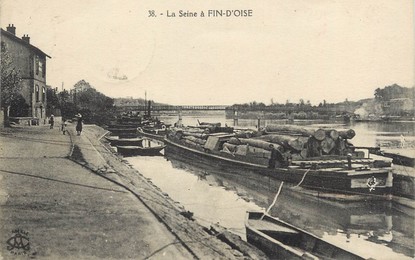 / CPA FRANCE 78 "La Seine à Fin d'Oise" / PENICHE