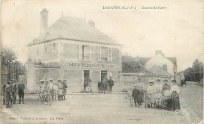 / CPA FRANCE 78 "Longnes, bureau de poste"