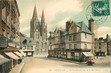 CPA FRANCE 50 "Saint Lo, la cathédrale, vue de la rue Thiers"
