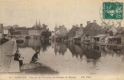 CPA FRANCE 50 "Saint Lo, vue sur la Vire prise du Chemin de Halage"