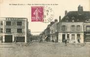 28 Eure Et Loir CPA FRANCE 28 "La Loupe, place de l'Hotel de ville et rue de la gare"