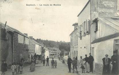 / CPA FRANCE 78 "Septeuil, la route de Mantes"