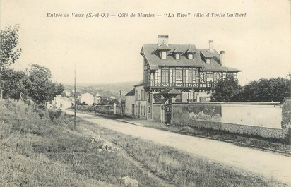 / CPA FRANCE 78 "Entrée de Vaux, côté de Mantes, la Rive, villa d'Yvette Guilbert"