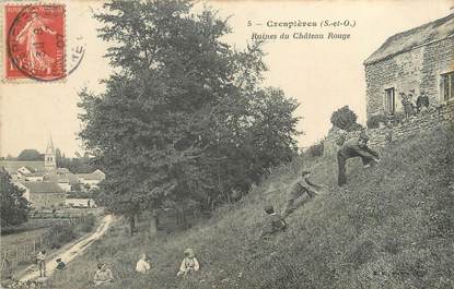 / CPA FRANCE 78 "Crespières, ruines du château rouge"