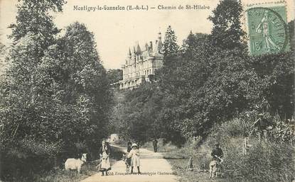 CPA FRANCE 28 "Montigny le Gannelon, chemin de saint Hilaire"