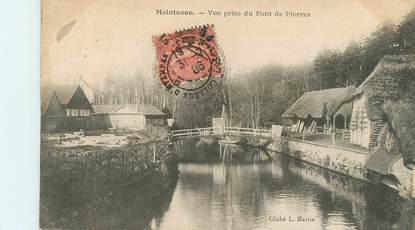 CPA FRANCE 28 "Maintenon, vue prise du pont de Pierres"