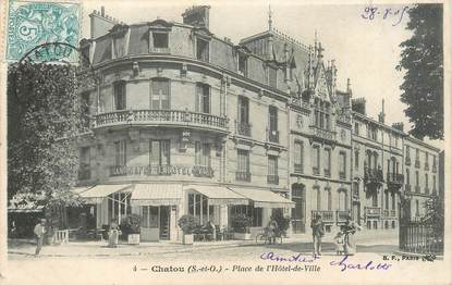/ CPA FRANCE 78 "Chatou, place de l'hôtel de ville"