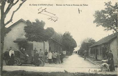 CPA FRANCE 18 "Camp d'Avord, bureau de poste et bureau de Tabac"