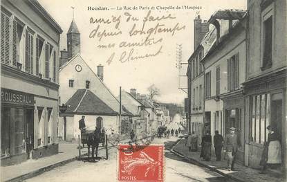 / CPA FRANCE 78 "Houdan, la rue de Paris et Chapelle de l'Hospice"