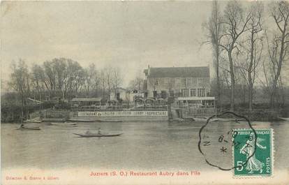 / CPA FRANCE 78 "Juziers, restaurant Aubry dans l'Ile"