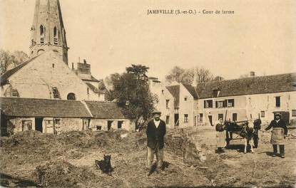 / CPA FRANCE 78 "Jambville, cour de ferme"