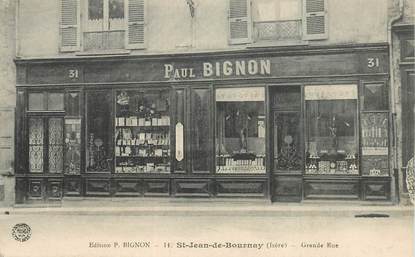 CPA FRANCE 38 "Saint Jean de Bournay, la grande rue, Paul Bignon"