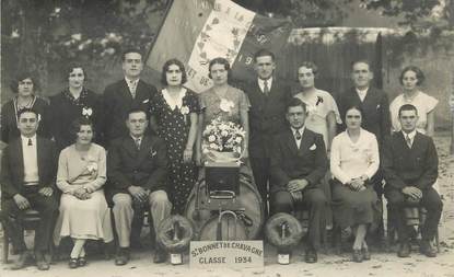 CARTE PHOTO FRANCE 38 "Saint Bonnet de Chavagne, 1934"