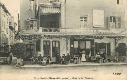 CPA FRANCE 38 "Saint Marcellin, Café de la Terrasse"