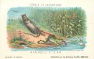 Theme CPA FABLE DE LA FONTAINE  "La Grenouille et le rat" / PUBLICITE PAUTAUBERGE