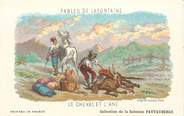 Theme CPA FABLE DE LA FONTAINE  "Le Cheval et l'Ane" / PUBLICITE PAUTAUBERGE