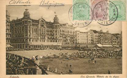 CPA BELGIQUE "Ostende, les hotels de la digue"