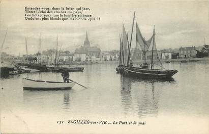 CPA FRANCE 85 "Saint Gilles sur Vie, le port et le quai"
