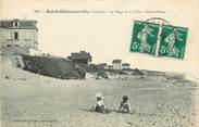 85 Vendee CPA FRANCE 85 "Saint Gilles sur Vie, la plage et la villa Notre Dame"