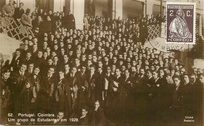 CPA PORTUGAL "Coimbra, groupe d'étudiants 1928"