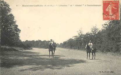 CPA FRANCE 78 "Maisons Laffitte, Libanius et Génial à l'entrainement"