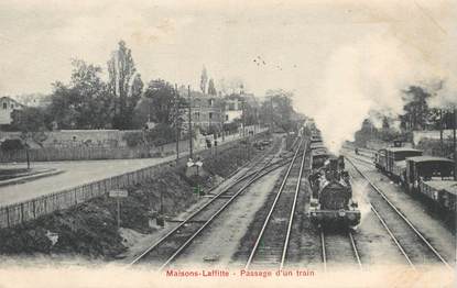 CPA FRANCE 78 "Maisons Laffitte, passage d'un train"