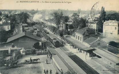 CPA FRANCE 78 "Maisons Laffitte, la gare"  / TRAIN