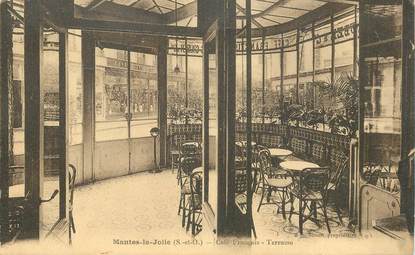 CPA FRANCE 78 "Mantes, Café français, la Terrasse"